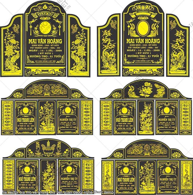 file vector bia mo va nhung thu lien quan decor nghe thuat